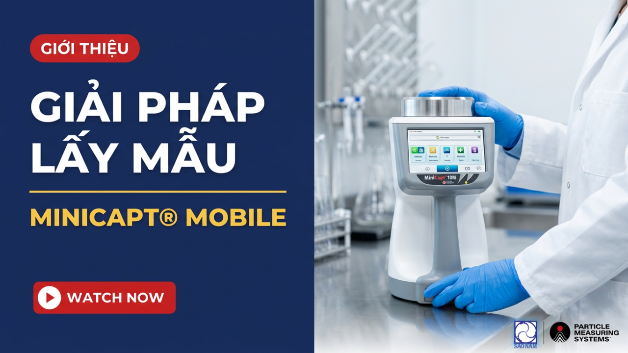Máy lấy mẫu vi sinh MiniCapt® Mobile -Đạt Chuẩn EU GMP Annex 1 , ISO 14698